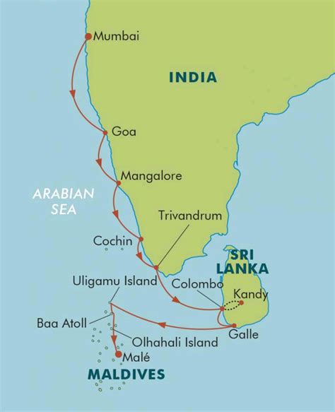 The islands are spread over an area of 90,000 sq. India, Sri Lanka & the Maldives