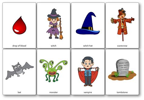 Flashcards sur le thème d'Halloween en anglais - Flashcards Halloween