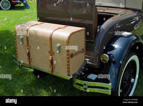 Antique Car Trunk Stock Photo Alamy