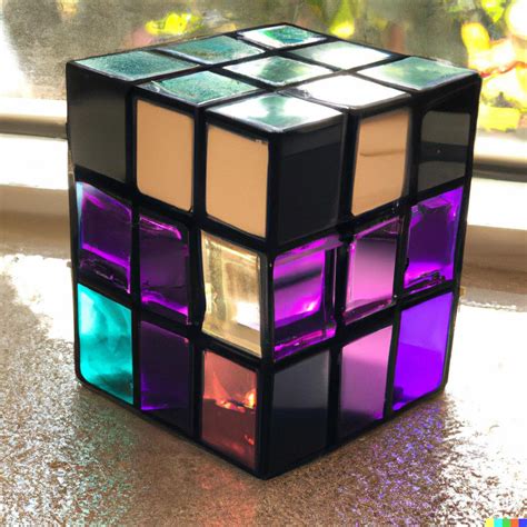 “a Rubiks Cube Made Out Of Stained Glass” Dalle2