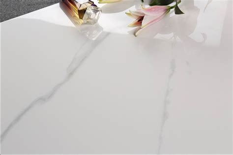 Super White Carrara Polished Porcelain Tile Ceramic Marble Floor Tiles