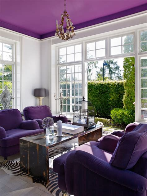 18 Purple Living Room Designs Ideas Design Trends