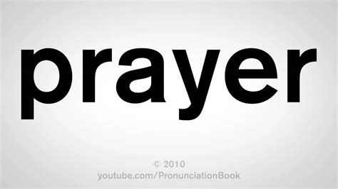 How To Say Prayer Youtube