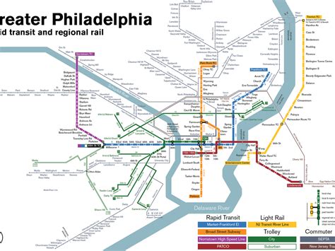 Philadelphia Metro Map Transit Map Philadelphia Art Philadelphia Map