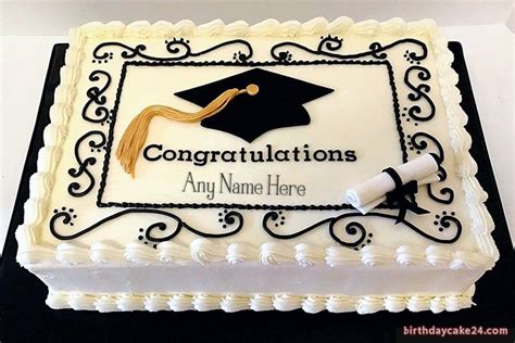 Cake With Graduation Congratulations With Names Edit Writing Names On