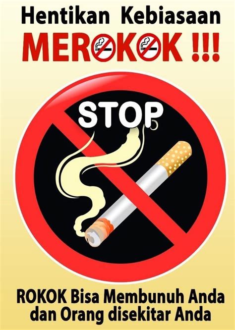Contoh Poster Larangan Merokok Pigura
