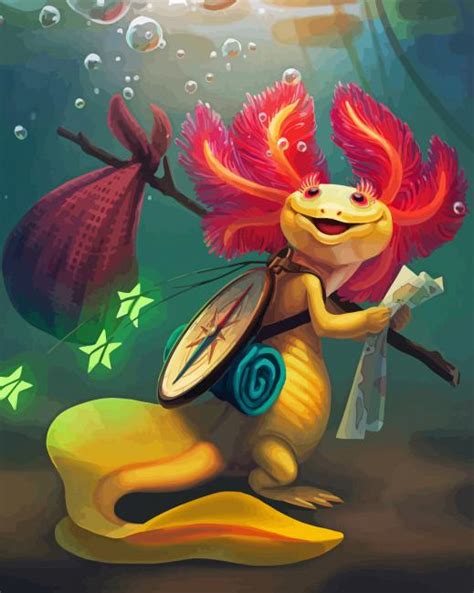 Axolotl Adventure Paint By Numbers Painting By Numbers