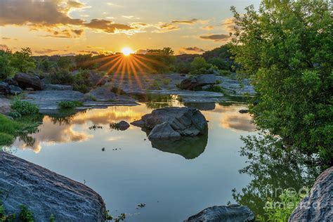 Texas Hill Country Sunset At Pedernales Falls Photograph By Bee Creek