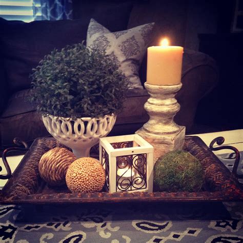 Coffee Table Decor Found The Candlestick And White Bowl At A Thrift