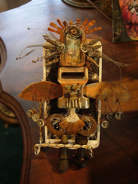 Found Object Cell Phone Doll By Bonnie Tincup Assemblage Art Found Object Art