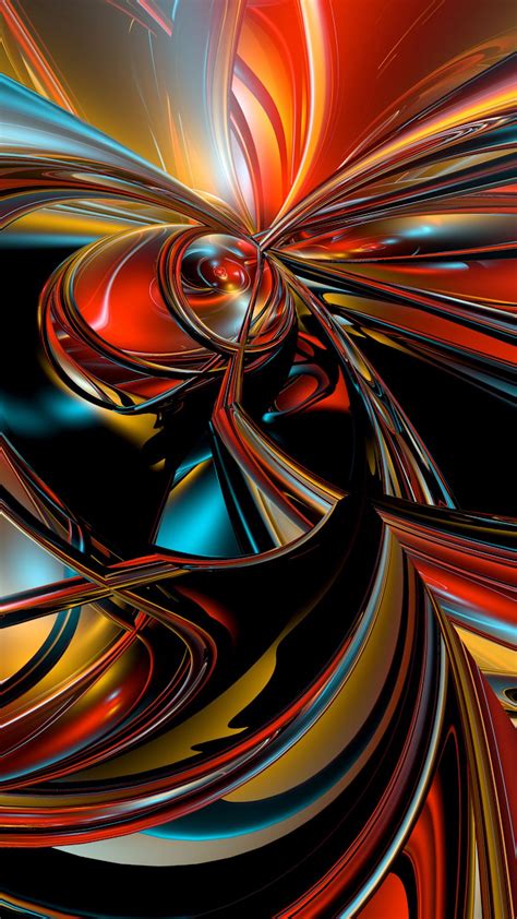Download Wallpaper 1080x1920 Fractal 3d Colorful Abstraction Samsung Galaxy S4 S5 Note