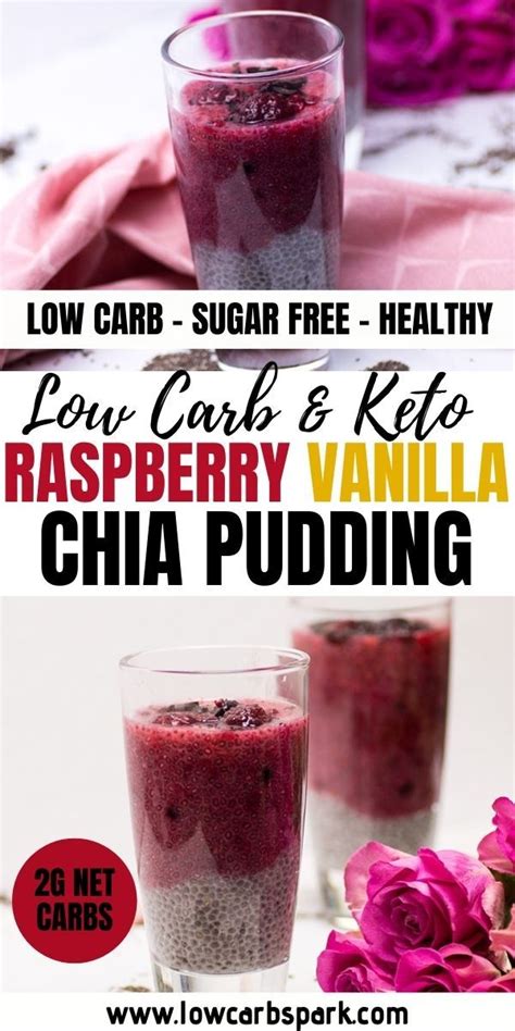 Easy Keto Raspberry Vanilla Chia Pudding Only 2g Net Carbs Recipe