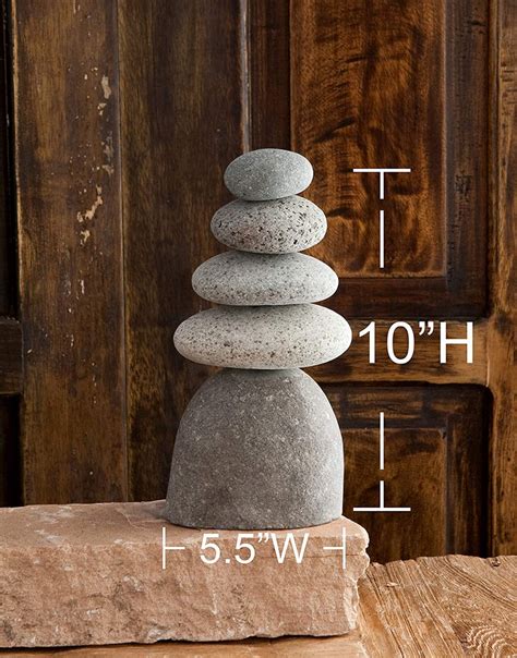 Garden Decoration Stone Natural River Stone Septuple Rock Cairn 7 Sta