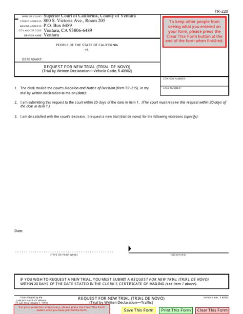 Form Tr 220 Fill Out Sign Online And Download Fillable Pdf County