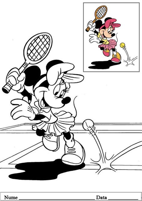 Minnie Planse De Colorat Si Educative Colours Coloring Pages Minnie Mouse Disney