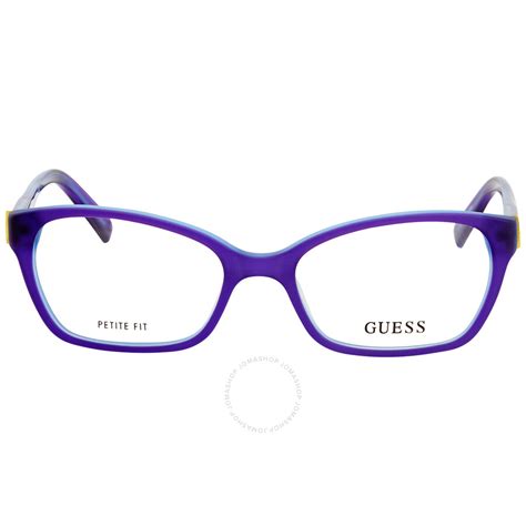 Guess Unisex Purple Square Eyeglass Frames Gu2466 O05 52 Jomashop