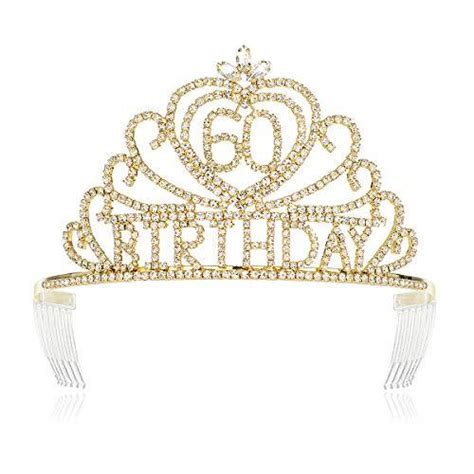 Dczerong Women 60th Birthday Tiara Crowns Queen 60th Birthday
