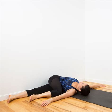 Deeper Spinal Twist Relaxing Wall Yoga Sequence Popsugar Fitness Photo 8