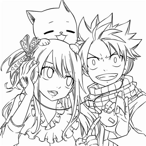 Fairy Tail Anime Chibi Coloring Pages Sketch Coloring Page