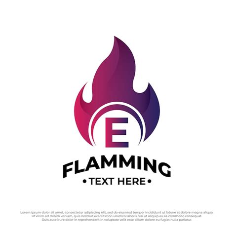 Premium Vector Burning Flame Fire Illustration With Capital Letter E