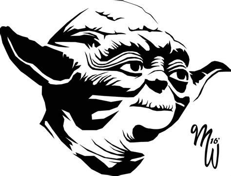 Yoda Vector Wip By Milliewright Star Wars Stencil Star Wars Font