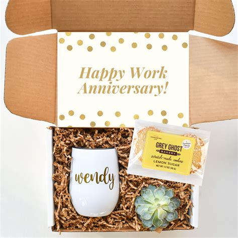 Happy Work Anniversary Gift Box Gift Box For Work Etsy Uk