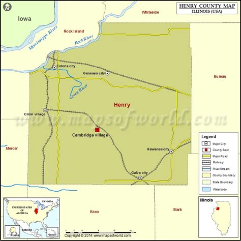 Henry County Map Illinois