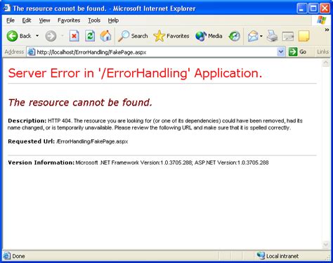 Errors In Your Asp Net Code Don T Throw A Fit Throw An Exception