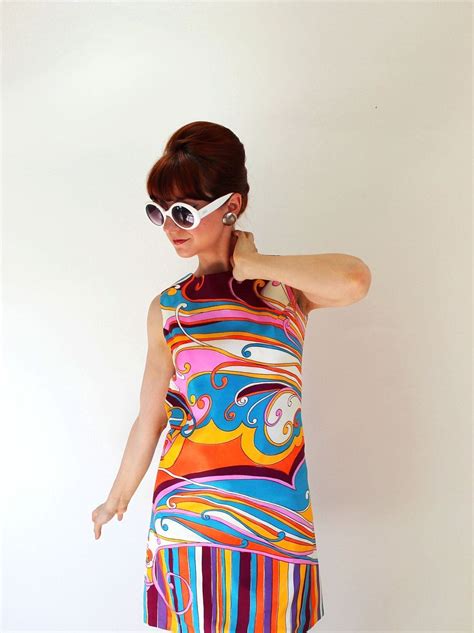 1960s Models In Bold Short Orange And Yellow Mod Aline Dresses Fashion Womens Fashion