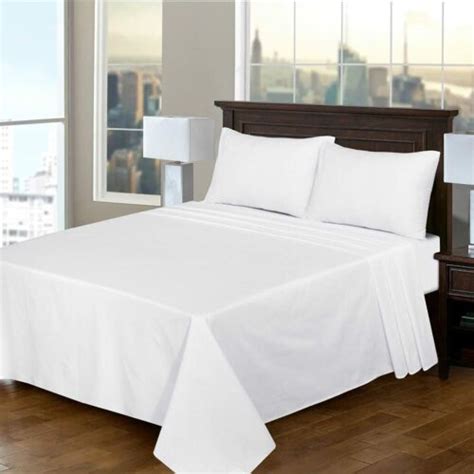 200tc Luxury 100 Egyptian Cotton Flat Sheet Bed Sheets Single Double