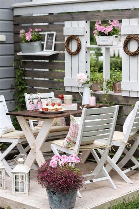 40 Gorgeous Shabby Chic Garden Decor Ideas Shabby Chic Terrasse