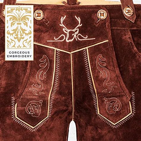 Bavaria Trachten Lederhosen For Men Genuine Leather Authentic German Leather Pants