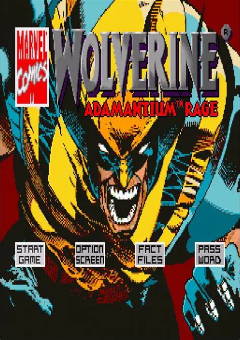 Wolverine Adamantium Rage Rom Super Nintendo