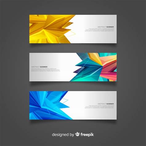 Free Vector Modern Set Of Colorful Abstract Banners