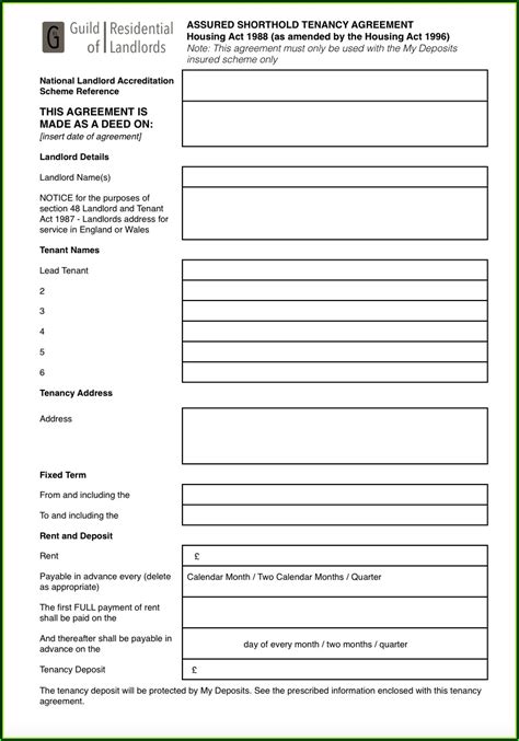 Tenancy agreement templates free download edit print and. Free Tenancy Agreement Template Download - Template 2 ...