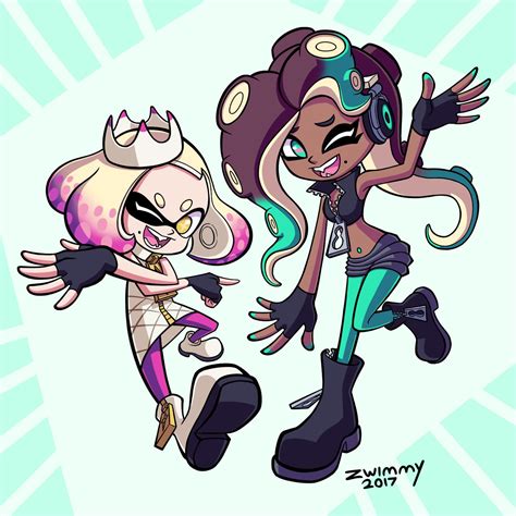 Off The Hook Marina And Pearl From Splatoon 2 Ashley Ryan Splatoon Marina Splatoon Pearl