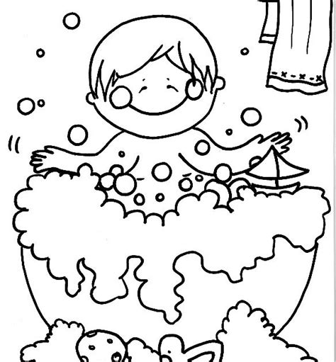 Vectores de stock de niño bañandose dibujo ilustraciones de. paint a drawing: Dibujo de un niño bañándose para imprimir ...
