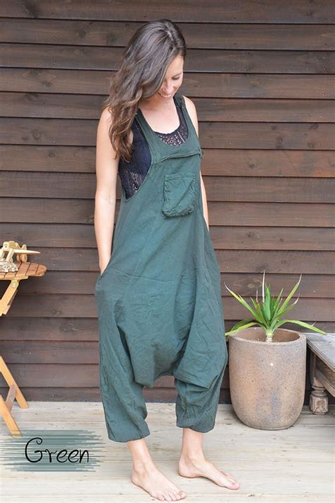 Funky Unisex Overalls Pure Cotton Overalls Loose Fitting Handmade