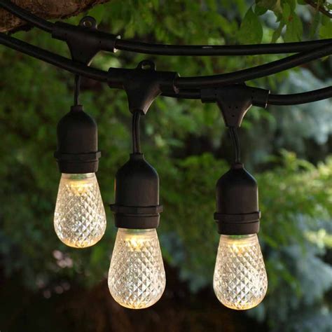 Led Outdoor String Light 100 Black And Led S14 Bulb Partylights