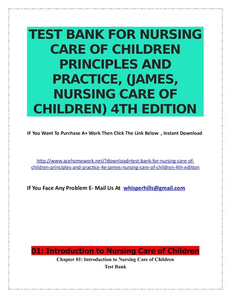 Calaméo Test Bank For Nursing Care Of Children Principles And
