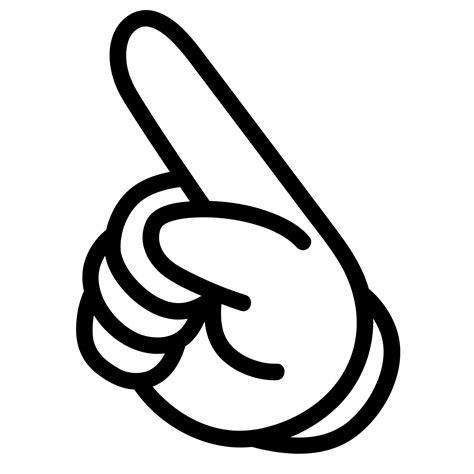 Pointed Finger Drawing Pointing Finger Hand Sketch Mans Vector Thumbs