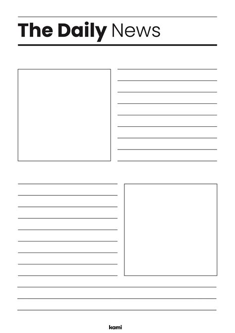 Newspaper Template For Teachers Perfect For Grades 10th 11th 12th
