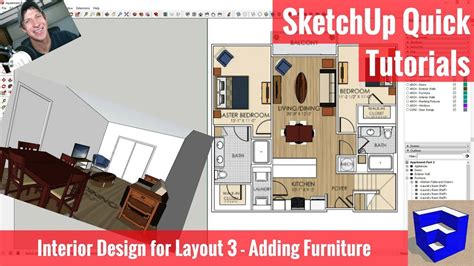 Sketchup Interior Design For Layout Part Adding Furniture The Sketchup Essentials