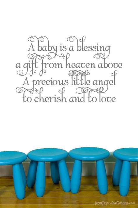 A Baby Is A Blessing Wall Decal Nursery Room Wall Decal Etsy