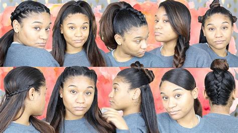 10 Easy Hairstyles For Straight Hair Youtube