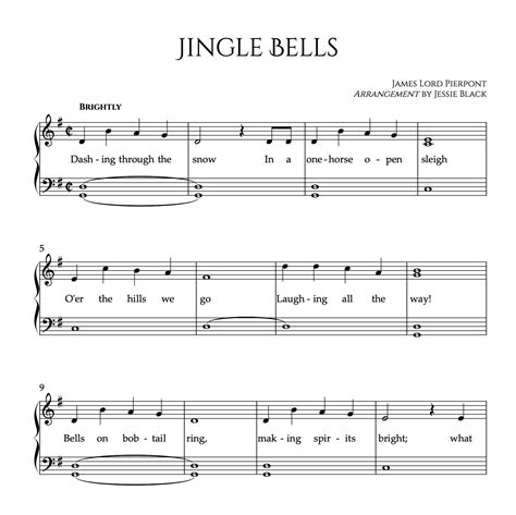 Jingle Bells Level Piano Sheet Music Jingle Bells Piano Numbers