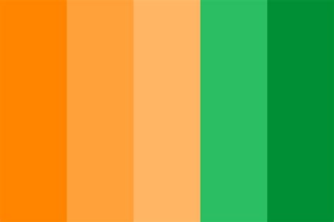 Orange And Green Color Palette