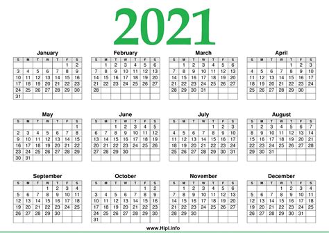 Print Free 2021 Calendar Without Downloading Calendar Template Printable