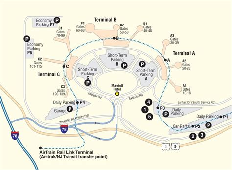 Newark Airport Layout Map