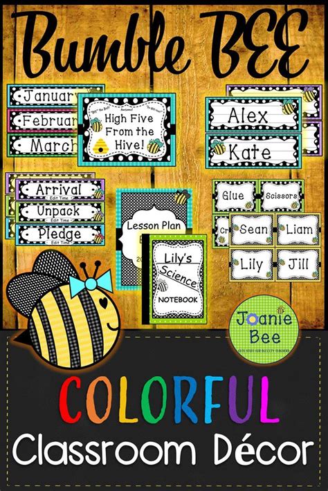 Colorful Bumble Bee Decor For Your Bee Themed Classroom Over 200 Pages